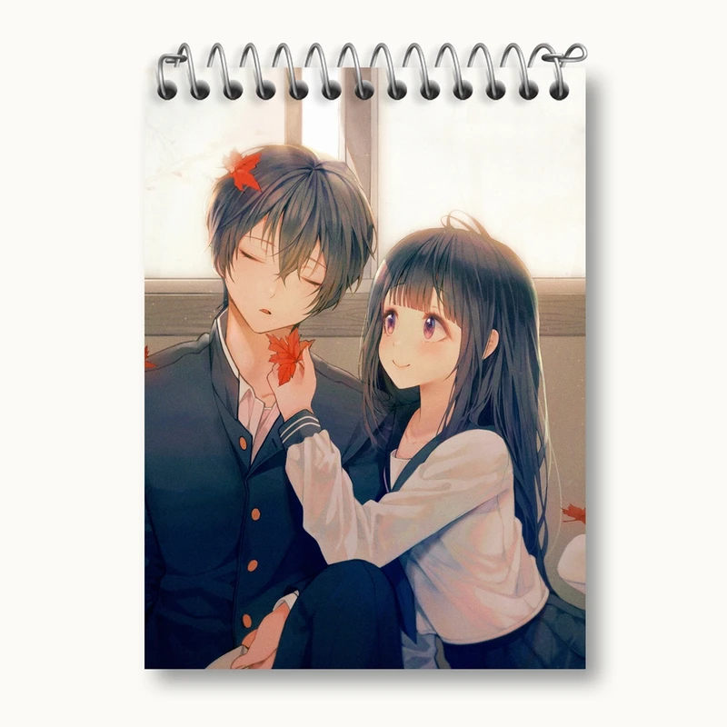 دفتر یادداشت 50 برگ خندالو مدل چیتاندا و اورکی انیمه هیوکا Hyouka کد 17072