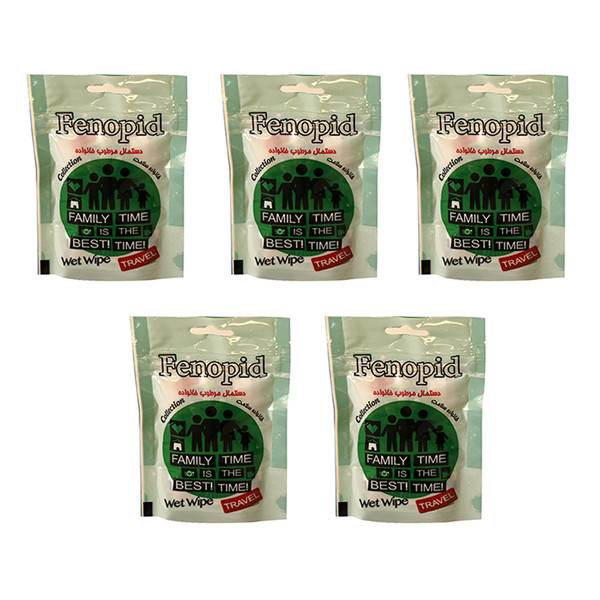 دستمال مرطوب فنوپید کد 024 مجموعه 5 عددی