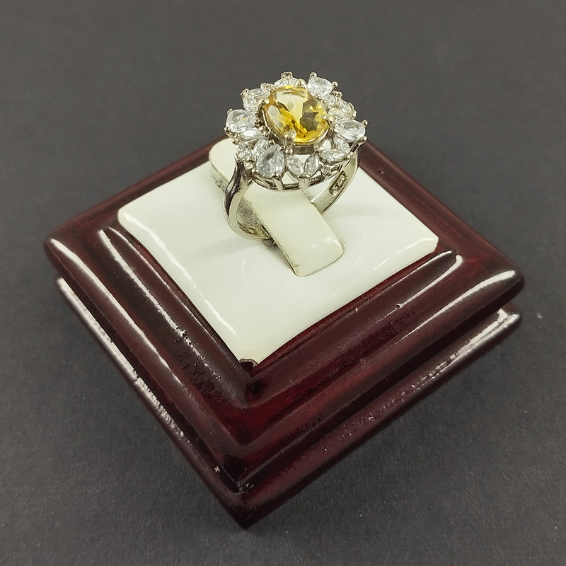 انگشتر نقره زنانه سلین کالا مدل سیترین کد 41