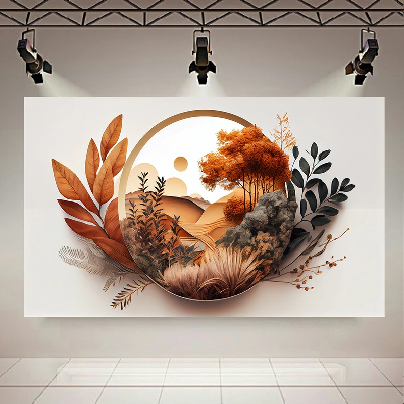 تابلو بوم طرح مینیمال طبیعت کد AR30708