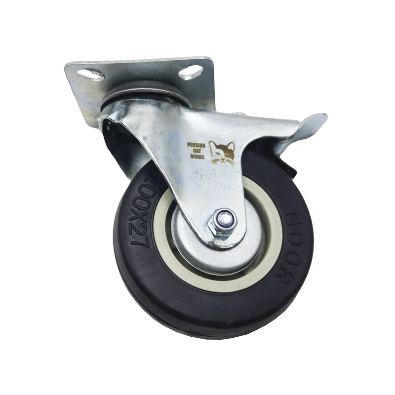 چرخ کفی‌دار پرشین کت مدل ترمزدار کد YPT-NO-LASTIK-KAFI-100*20MM