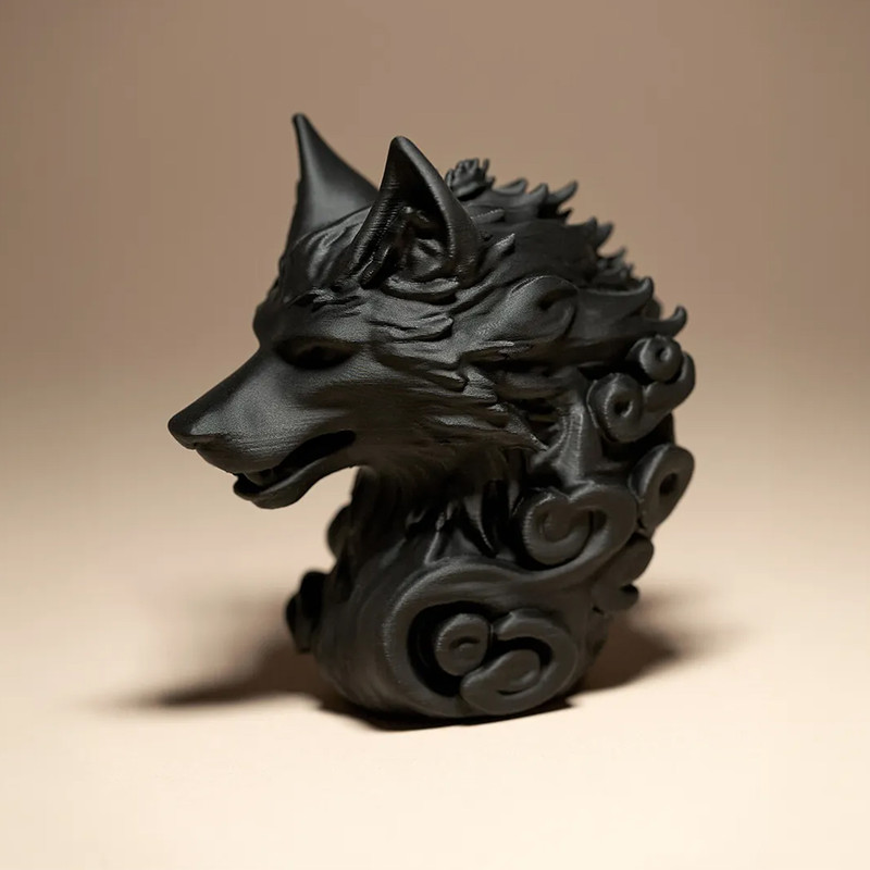 مجسمه مدل سر گرگ