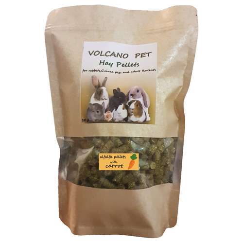  غذای خشک خرگوش و خوکچه هندی مدل پلت یونجه هویج وزن 500 گرم