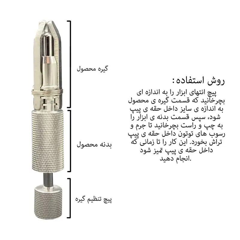 ابزار تمیزکننده پیپ آنجلو کد DKD-1315 مجموعه 7 عددی