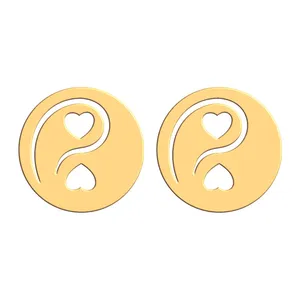 گوشواره طلا 18 عیار زنانه فرشته مدل قلب WEL-000370