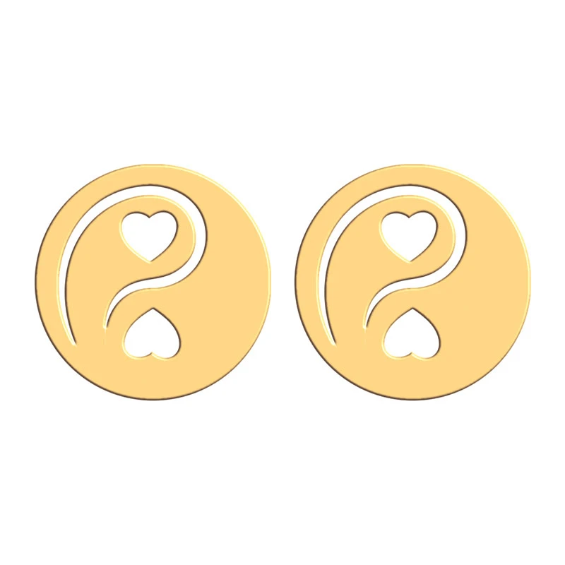 گوشواره طلا 18 عیار زنانه فرشته مدل قلب WEL-000370