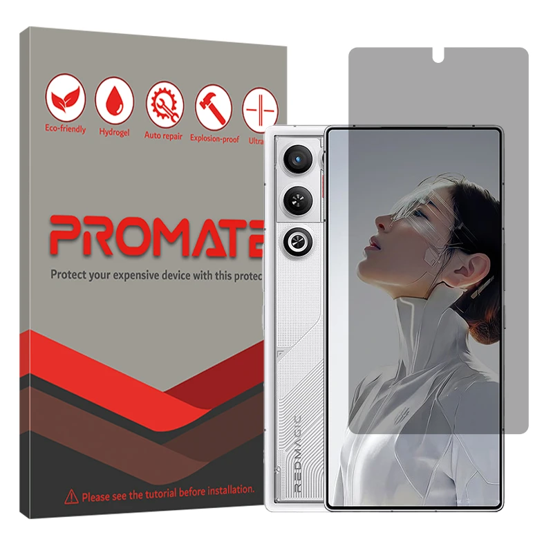 محافظ صفحه نمایش حریم شخصی پرومیت مدل هیدروژلی مناسب برای گوشی موبایل زد تی ای nubia RedMagic 11 Air