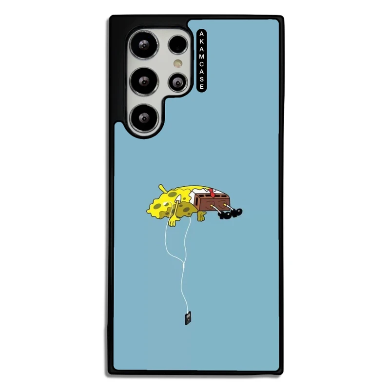 کاور آکام مدل AMC-WSGS22U-SPONGE BOB1 مناسب برای گوشی موبایل سامسونگ Galaxy S22 Ultra