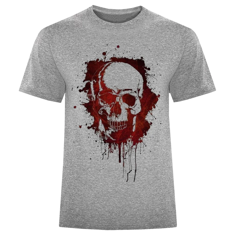 تیشرت آستین کوتاه مردانه طرح اسکلت کد W285