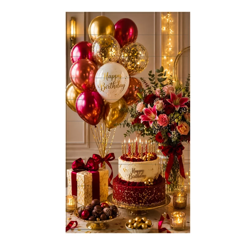 برچسب طرح تولد و بادکنک کد 500