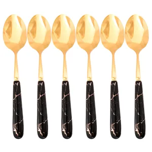 قاشق غذاخوری طرح مرمر بسته 6 عددی