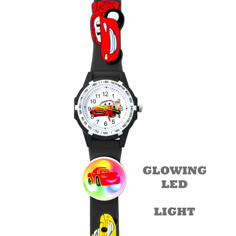 ساعت مچی عقربه ای بچگانه مدل چراغدار بند سیلیکونی ضد حساسیت طرح مک کویین و ماشینها کد 4 ساعت مچی عقربه ای بچگانه مدل چراغدار بند سیلیکونی ضد حساسیت طرح مک کویین و ماشینها کد 4