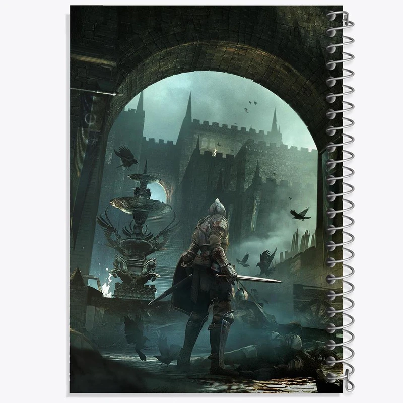 دفتر ژورنال نویسی 50 برگ خندالو مدل نقطه ای طرح بازی ارواح شیطانی Demon's Souls کد 28670
