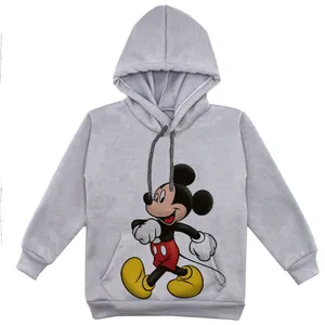 هودی پسرانه مدل میکی موس F51 رنگ طوسی