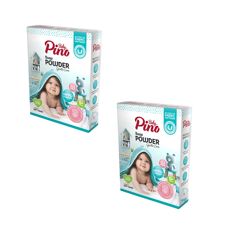 پودر صابون کودک و نوزاد پینو بیبی مدل ماشین لباسشویی وزن 400 گرم بسته دو عددی