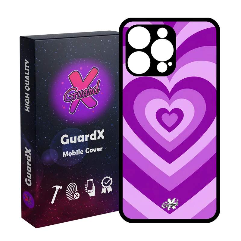 کاور گارد ایکس طرح قلب مدل Glass10474 مناسب برای گوشی موبایل اپل iPhone 15 Pro Max