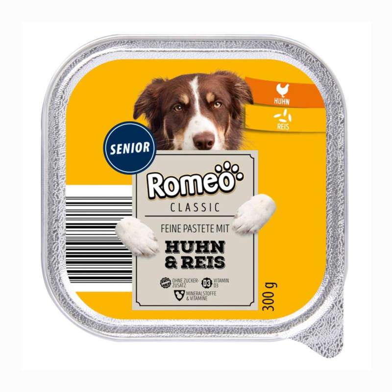 کنسرو سگ رومئو مدل گوشت مرغ و برنج وزن 300 گرم