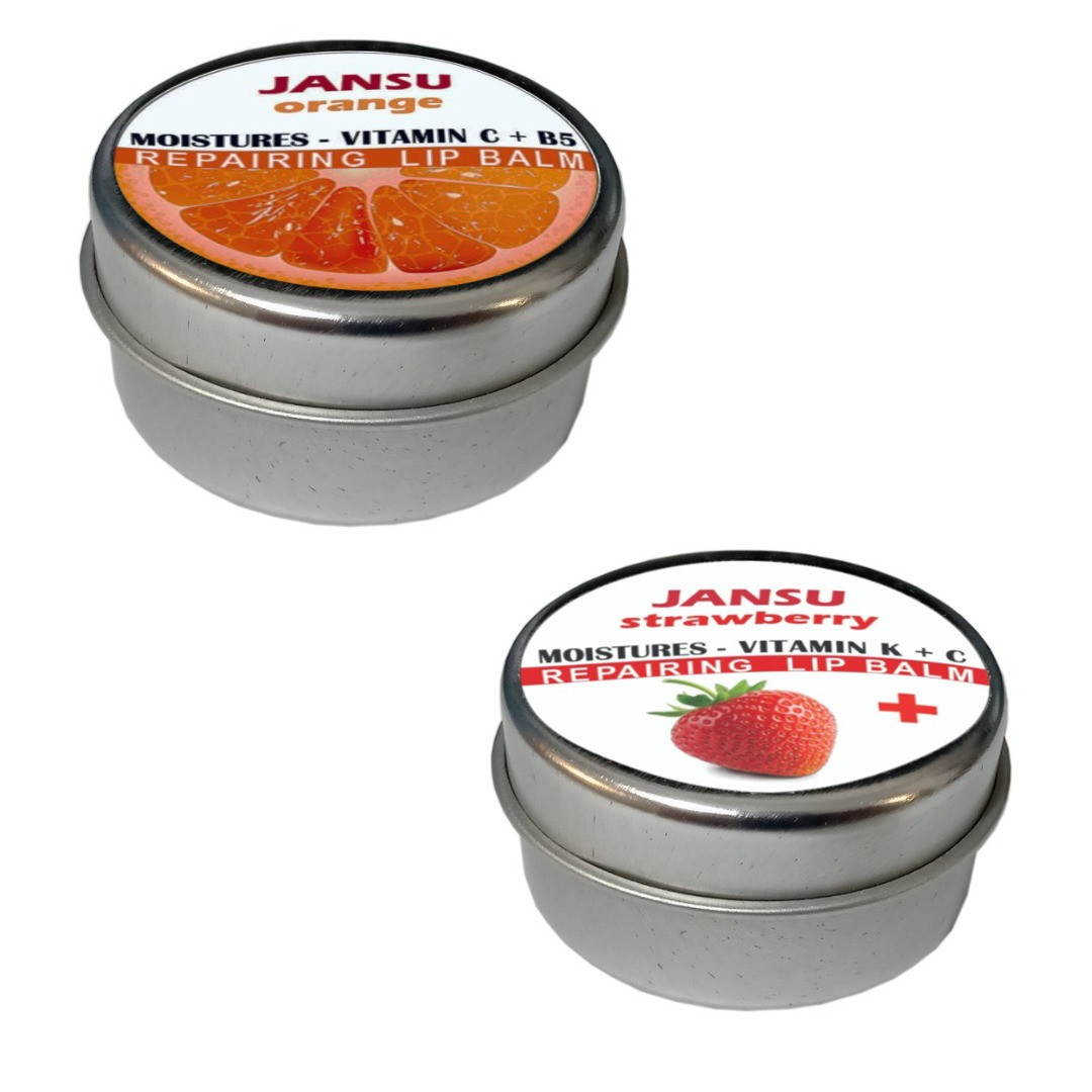بالم لب جانسو مدل توت فرنگی و پرتغال مجموعه 2 عددی بالم لب جانسو مدل توت فرنگی و پرتغال مجموعه 2 عددی