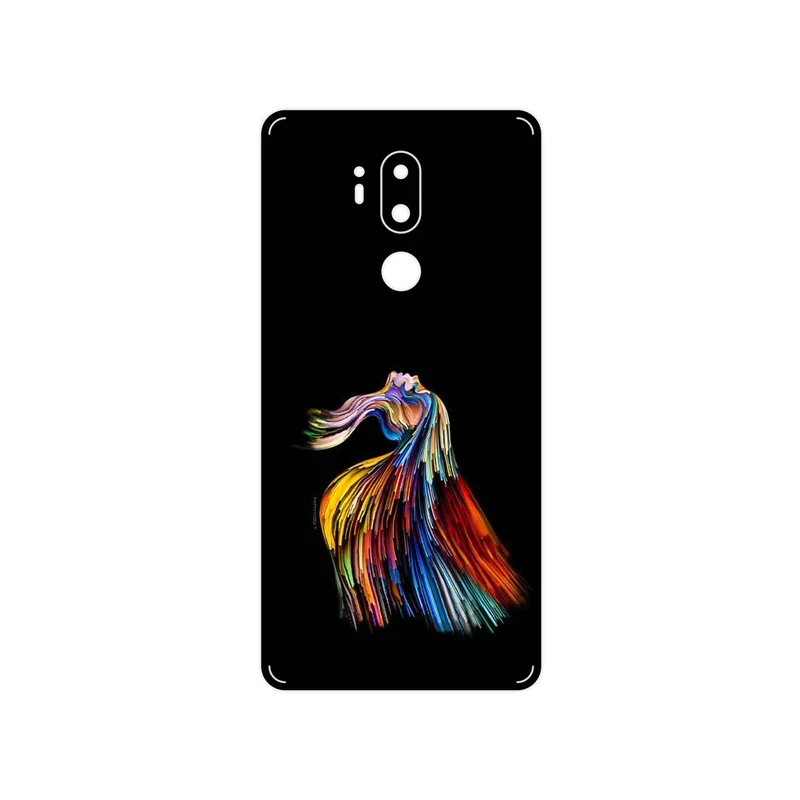 برچسب پوششی ماهوت مدل Rainbow Hair Digital Art مناسب برای گوشی موبایل ال جی G7 PLUS THINQ