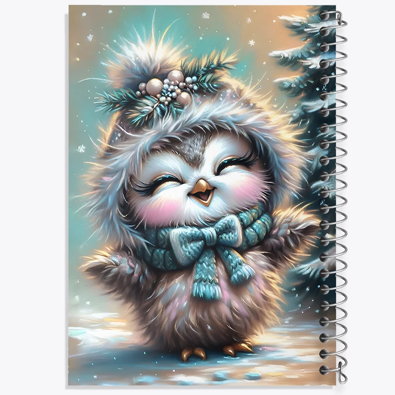 دفتر ژورنال نویسی 50 برگ خندالو مدل نقطه ای طرح پنگوئن بامزه کد F8471