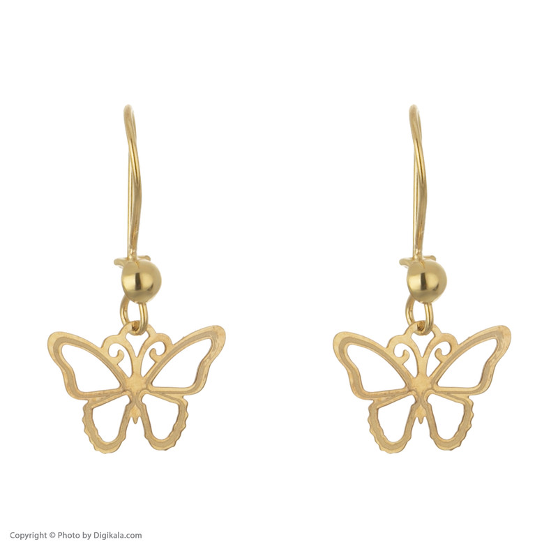 نیم ست طلا 18 عیار زنانه مایا ماهک مدل MS0551 طرح پروانه