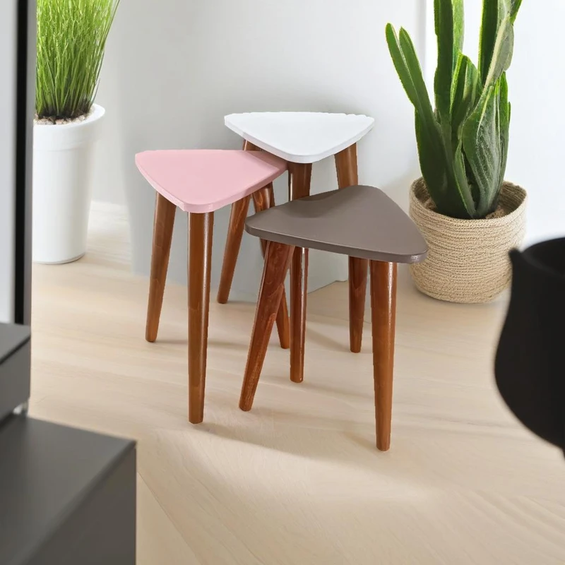 میز عسلی مدل لیون 324 کد 65 مجموعه ی 3 عددی