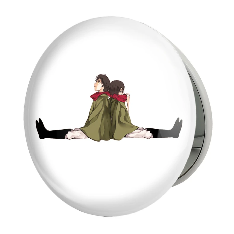 آینه جیبی خندالو طرح میکاسا و ارن انیمه اتک آن تایتان Attack on Titan مدل تاشو کد 18601 