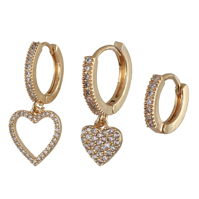 گوشواره زنانه وای اس ایکس مدل J649 بسته سه عددی