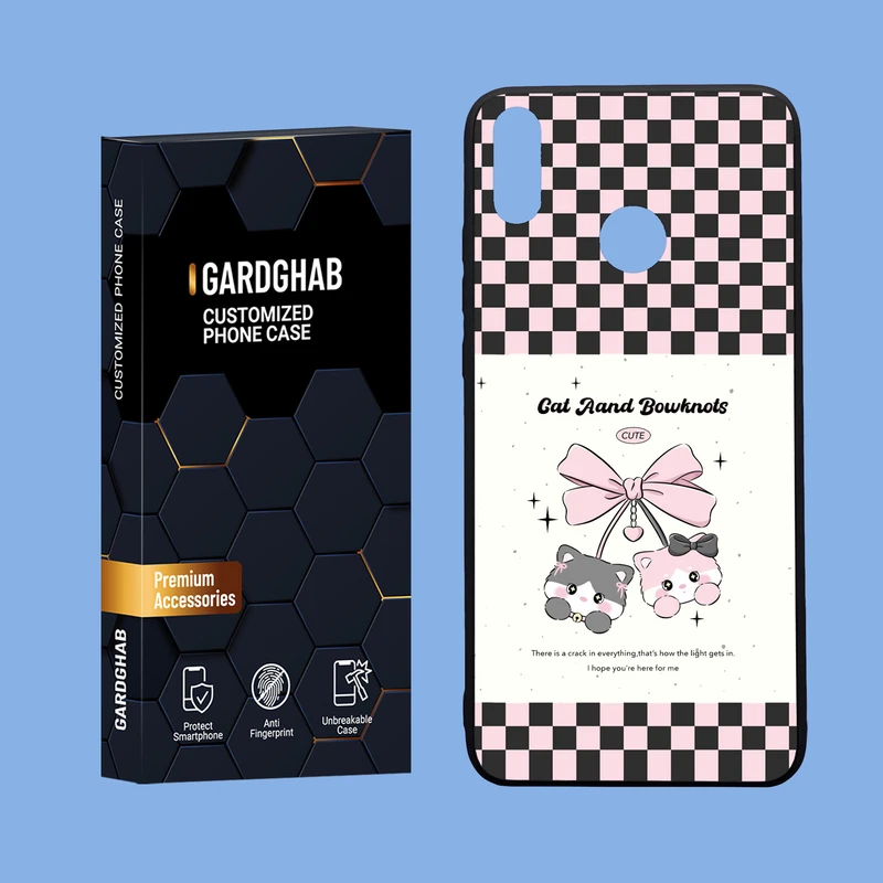 کاور گارد قاب مدل دورژله ای پشت گلس دخترانه مناسب برای گوشی موبایل آنر 8x