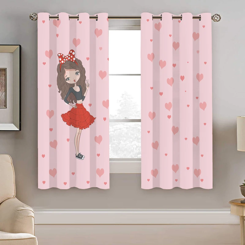 پرده نیروانا طرح دختر کودک مدل هازان کد 8567 سایز 140×200 سانتی متر