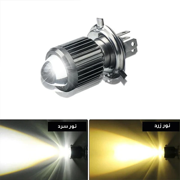 عکس شماره 5 : لامپ هدلایت موتور سیکلت مدل led-singl پایه h4