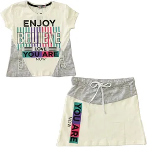 ست تیشرت و دامن دخترانه کد 0202