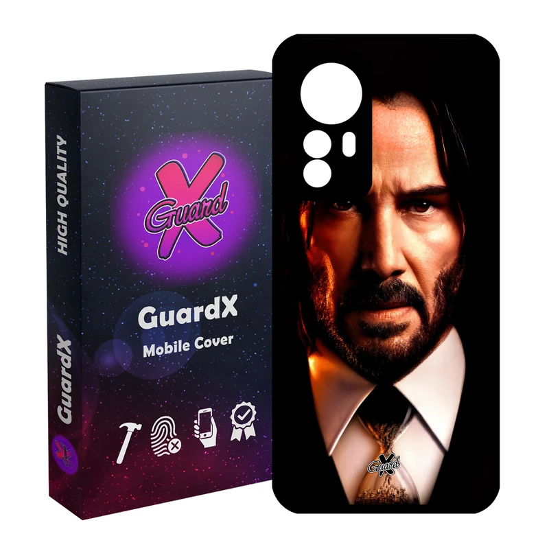 کاور گارد ایکس طرح جان ویک مدل Glass10573 مناسب برای گوشی موبایل شیائومی Redmi Note 12S