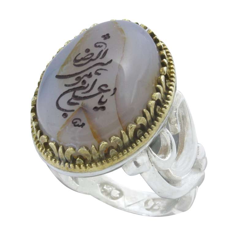 انگشتر نقره مردانه مدل شجر خطی کد a72