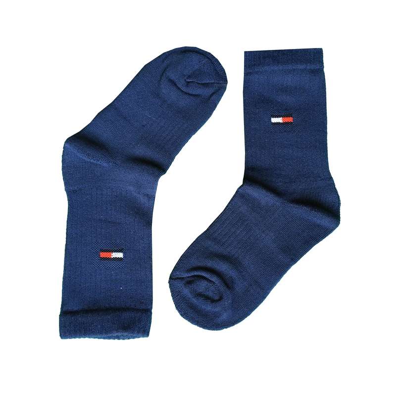 جوراب مردانه مدل ساق بلند حوله ای TO-SO رنگ سرمه ای