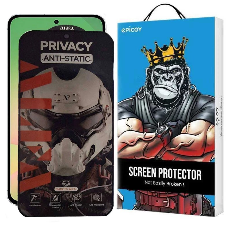 محافظ صفحه نمایش حریم شخصی اپیکوی مدل Alpha مناسب برای گوشی موبایل سامسونگ Galaxy S25 FE/A55/A35