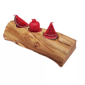 شمعدان چوبی مدل یلدایی