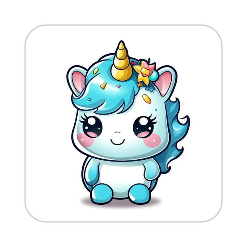 زیر لیوانی کاکتی طرح اسب تک شاخ و یونیکورن مدل mp31046