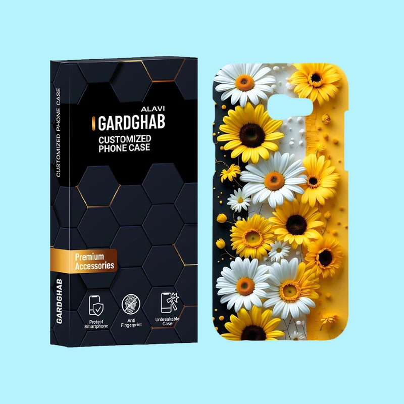 کاور گارد قاب علوی مدل گل مناسب برای گوشی موبایل سامسونگ Galaxy A5 2017 / A520