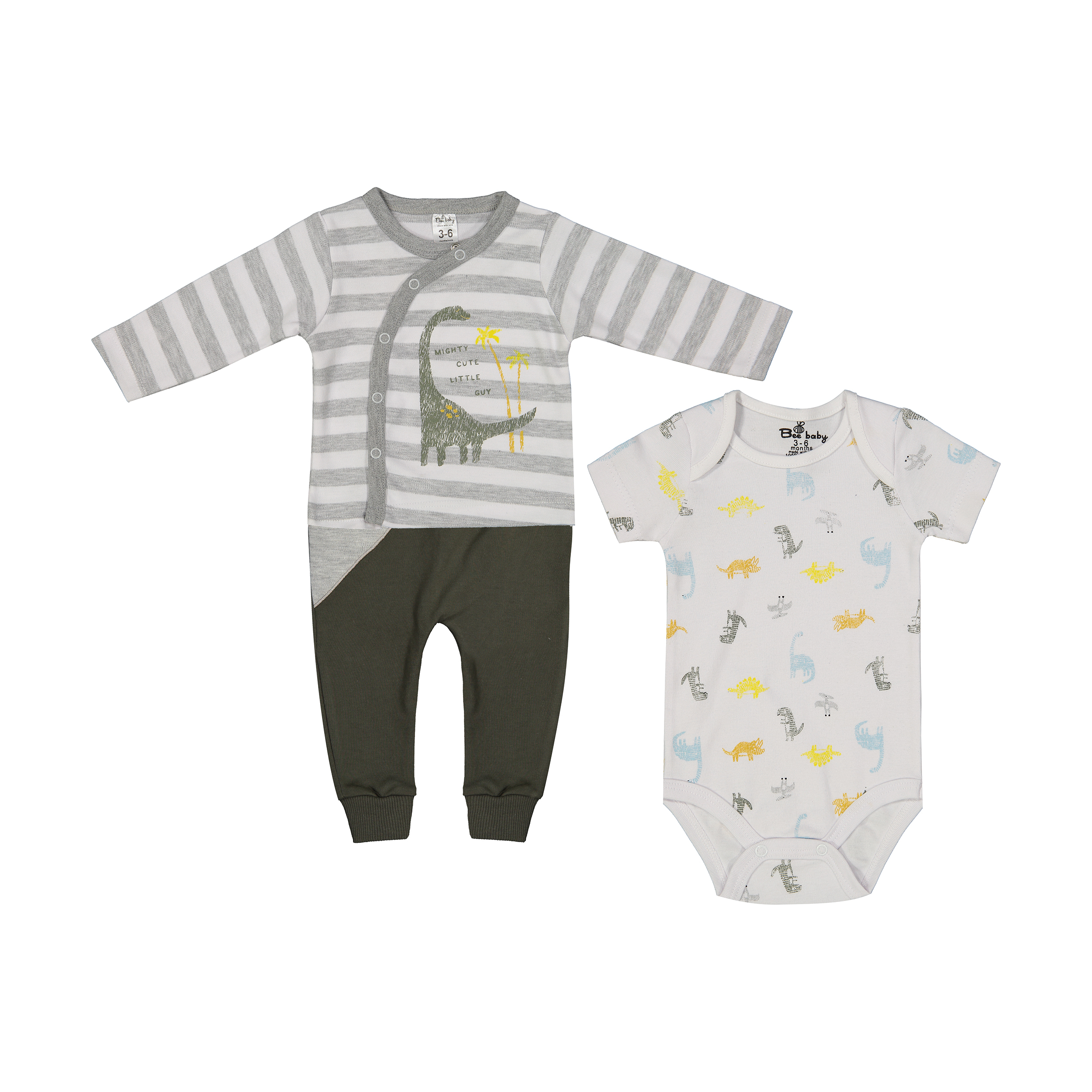 ست 3 تکه لباس نوزادی بی بیبی کد 2058