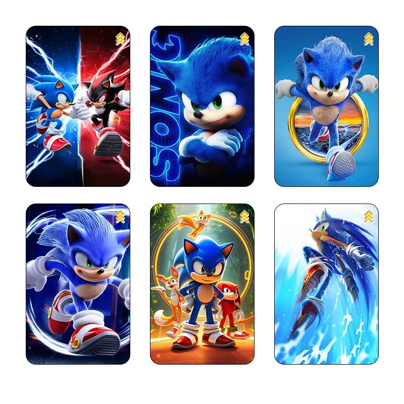 استيکر کارت کارنيکا طرح سونیک Sonic کد 55821 مجموعه 6 عددی