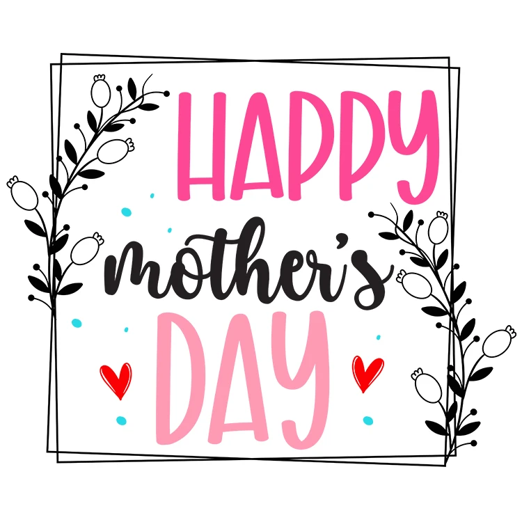 استیکر پارچه و لباس پاد آفرین مدل روز مادر کد DKST417