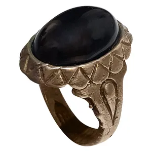 انگشتر نقره مردانه مدل عقیق یمنی شفت العبد یمانی کد AYSA2013