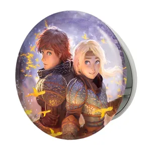 آینه جیبی خندالو طرح اژدها سواران DreamWorks Dragons مدل تاشو کد 13748 