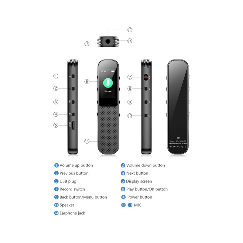 ضبط کننده دیجیتالی صدا بنجی مدل K9