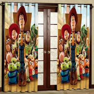 پرده مدل کارتون اسباب بازی ها هازان پانچی کد 4125 سایز 140x200 سانتی متر
