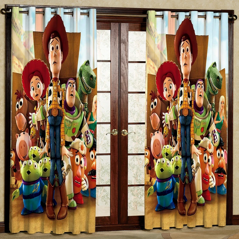 پرده مدل کارتون اسباب بازی ها هازان پانچی کد 4125 سایز 140x200 سانتی متر