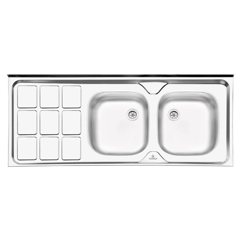 سینک ظرفشویی پرنیان استیل مدل PS3104 روکار
