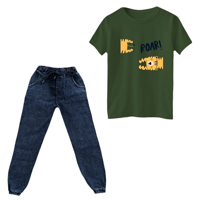 ست تی‌شرت و شلوار پسرانه مدل ببری