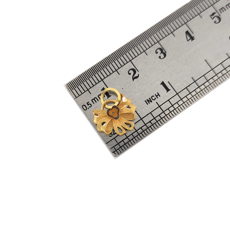 آویز گردنبند طلا 18 عیار دخترانه طلا و جواهرسازی افرا مدل پاپیون 056